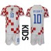 Cheap Croatia Luka Modric #10 Home Football Kit Children World Cup 2022 Short Sleeve (+ pants)